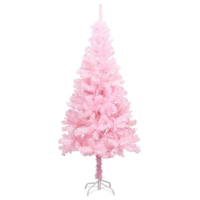 vidaXL Artificial Pre-lit Christmas Tree with Ball Set Pink 59.1" PVC