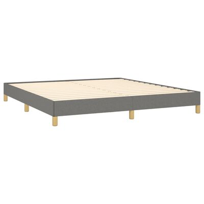 vidaXL Bed Frame Dark Gray 76"x79.9" King Fabric