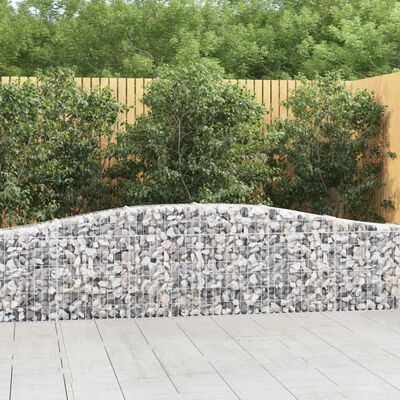 vidaXL Arched Gabion Baskets 5 pcs 157.5"x11.8"x23.6"/31.5" Galvanized Iron