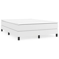 vidaXL Bed Frame White 53.9"x74.8" Full Faux Leather