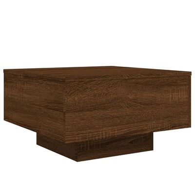 vidaXL Coffee Table Brown Oak 21.7"x21.7"x12.2" Engineered Wood