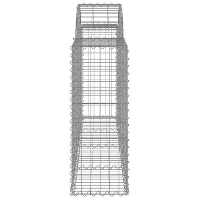 vidaXL Arched Gabion Baskets 3 pcs 78.7"x11.8"x31.5"/39.4" Galvanized Iron