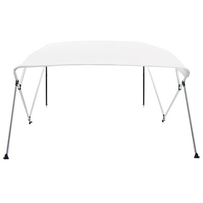 vidaXL 4 Bow Bimini Top White 95.7"x82.7"x53.9"