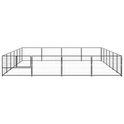 vidaXL Dog Kennel Black 258.3 ft² Steel