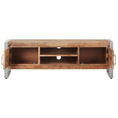 vidaXL TV Stand 47.2"x11.8"x15.7" Rough Mango Wood