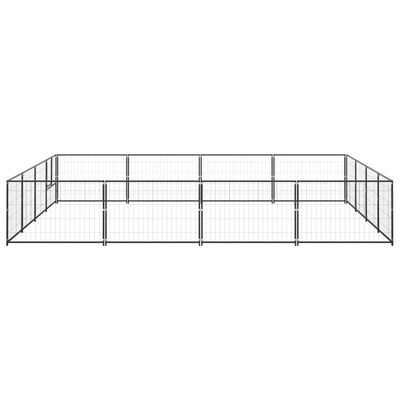 vidaXL Dog Kennel Black 172.2 ft² Steel