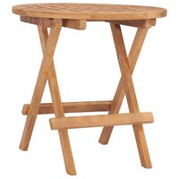 vidaXL Folding Patio Table 19.7"x19.7"x19.7" Solid Teak Wood