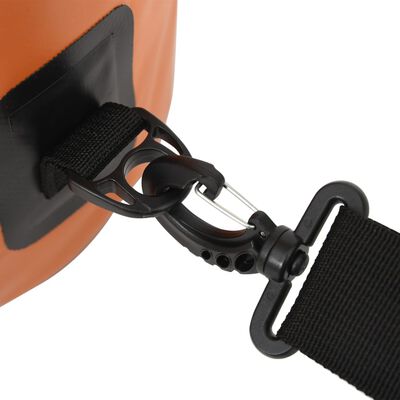 vidaXL Dry Bag with Zipper Orange 5.3 gal PVC