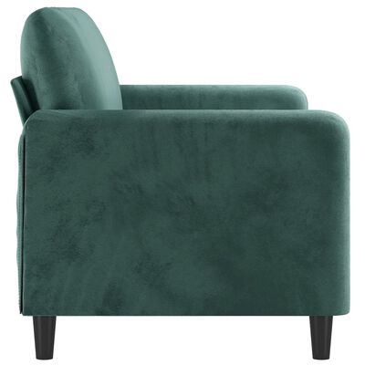 vidaXL 2-Seater Sofa Dark Green 55.1" Velvet