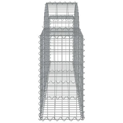 vidaXL Arched Gabion Baskets 4 pcs 78.7"x11.8"x23.6"/31.5" Galvanized Iron