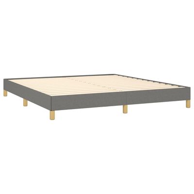 vidaXL Bed Frame Dark Gray 72"x83.9" California King Fabric