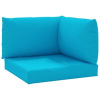 vidaXL Pallet Cushions 3 pcs Light Blue Oxford Fabric