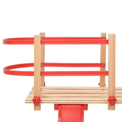 vidaXL Backrest for Sledge Red Plywood