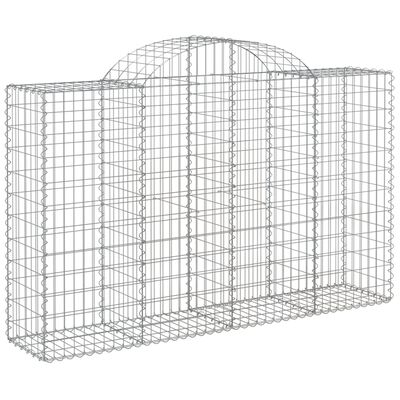 vidaXL Arched Gabion Baskets 10 pcs 78.7"x19.7"x47.2"/55.1" Galvanized Iron