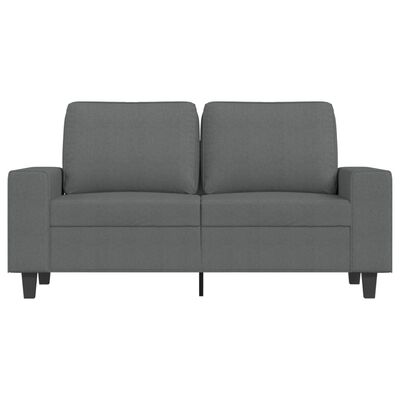 vidaXL 2-Seater Sofa Dark Gray 47.2" Fabric