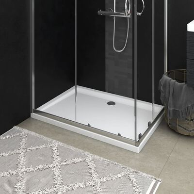 vidaXL Rectangular ABS Shower Base Tray White 27.6"x39.4"