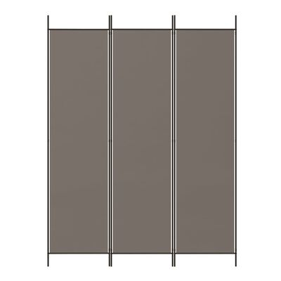 vidaXL 3-Panel Room Divider Anthracite 59.1"x86.6" Fabric