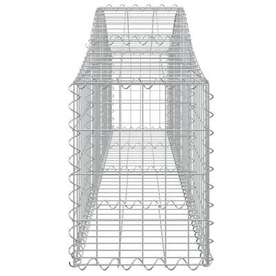 vidaXL Arched Gabion Baskets 13 pcs 78.7"x11.8"x15.7"/23.6" Galvanized Iron