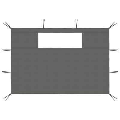 vidaXL Gazebo Sidewalls with Windows 2 pcs Anthracite