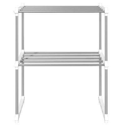 vidaXL Microwave Shelf White 20.1"x10.6"x24.8" Aluminum