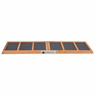 vidaXL Dog Ramp Gray 47.2"x11.8" Solid Wood Fir