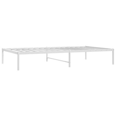 vidaXL Metal Bed Frame without Mattress White 39.4"x74.8"