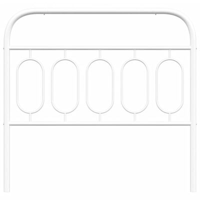 vidaXL Metal Headboard White 39.4"