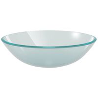 vidaXL Basin Tempered Glass 16.5" Frosted