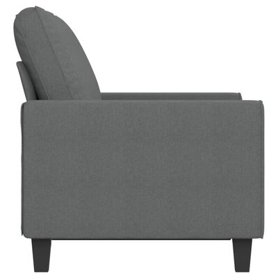 vidaXL 2-Seater Sofa Dark Gray 47.2" Fabric