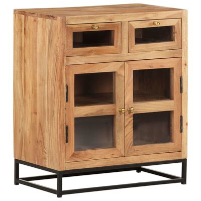 vidaXL Sideboard 23.6"x13.8"x27.6" Solid Acacia Wood