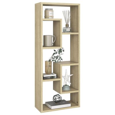 vidaXL Wall Shelf Sonoma Oak 14.2"x6.3"x35.4" Engineered Wood