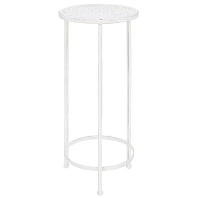 vidaXL Plant Stand Set 3 Pieces Vintage Style Metal Antique White