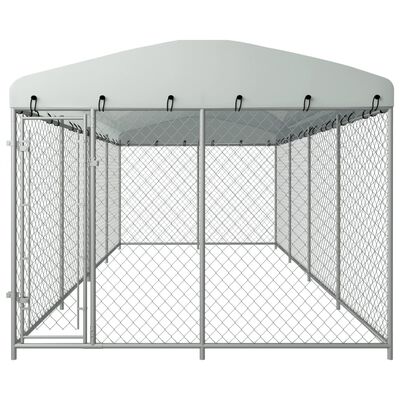 vidaXL Outdoor Dog Kennel with Roof 24.9'x12.5'x7.5'