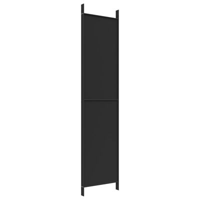 vidaXL 4-Panel Room Divider Black 78.7"x86.6" Fabric