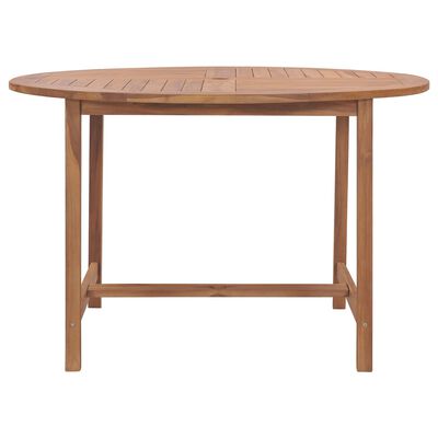 vidaXL Patio Dining Table Ø43.3"x29.5" Solid Wood Teak