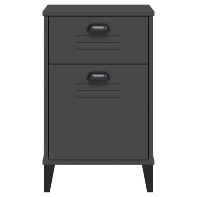 vidaXL Bedside Cabinet VIKEN Anthracite Gray Engineered Wood