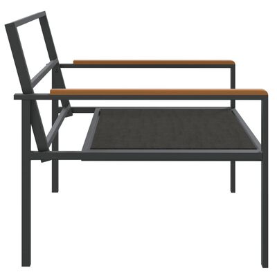 vidaXL 3 Piece Patio Lounge Set with Cushions Anthracite Steel