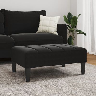 vidaXL Footstool Black 30.3"x21.7"x12.2" Velvet