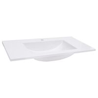 vidaXL Built-in Wash Basin 31.5"x18.1"x5.1" SMC White