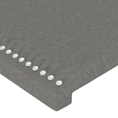 vidaXL LED Headboard Dark Gray 40.6"x6.3"x46.5"/50.4" Fabric