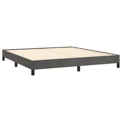 vidaXL Bed Frame Dark Gray 76"x79.9" King Velvet