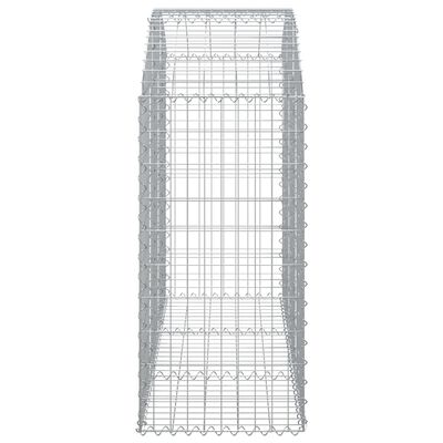 vidaXL Arched Gabion Basket 59.1"x19.7"x39.4"/47.2" Galvanized Iron