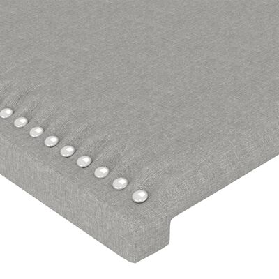 vidaXL LED Headboard Light Gray 64.2"x6.3"x46.5"/50.4" Fabric