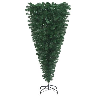 vidaXL Upside-down Artificial Pre-lit Christmas Tree with Ball Set 82.7"