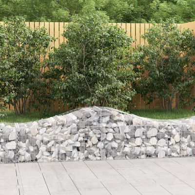 vidaXL Arched Gabion Baskets 30 pcs 78.7"x19.7"x15.7"/23.6" Galvanized Iron