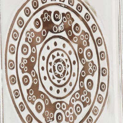 vidaXL Hand-Carved Wall Panels 2 pcs MDF 15.7"x15.7"x0.6"