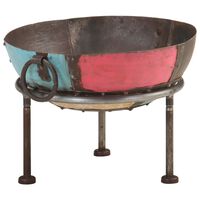 vidaXL Colorful Rustic Fire Pit Ø 15.7" Iron