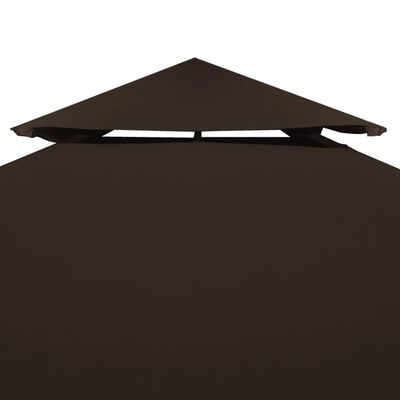 vidaXL 2-Tier Gazebo Top Cover 9.1 oz/yd² 9.8'x9.8' Brown