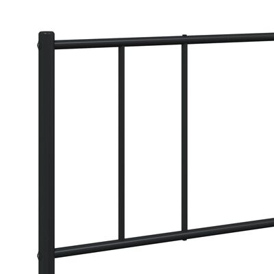 vidaXL Metal Bed Frame without Mattress with Footboard Black 72"x83.9"