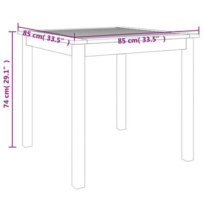 vidaXL 5 Piece Patio Dining Set Solid Wood Acacia